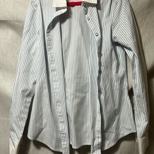 Brooks Brothers Women's Blue Striped Shirt - NEVER WORN